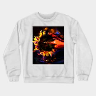 SUN flower black hole nebula Crewneck Sweatshirt